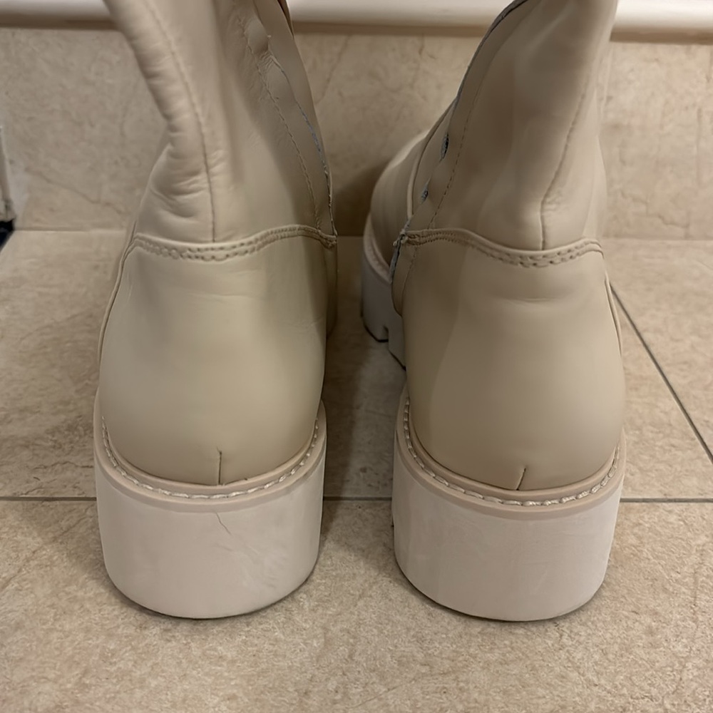 Franco Sarto Balin Cream Knee-High Lug Sole Boots - Picture 6 of 8